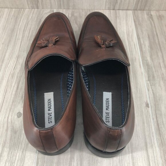 Steve Madden Loafers Mens 9 Emeree Brown Leather Slip On Tassel Shoes main image 9
